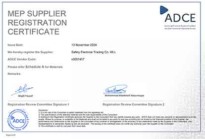 ADCE Conformity Certificate