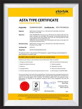 ASTA Type Test Certificate - 250A