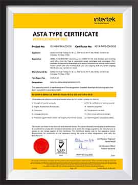 ASTA Type Test Certificate - 4000A