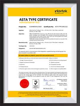 ASTA Type Test Certificate - 400A
